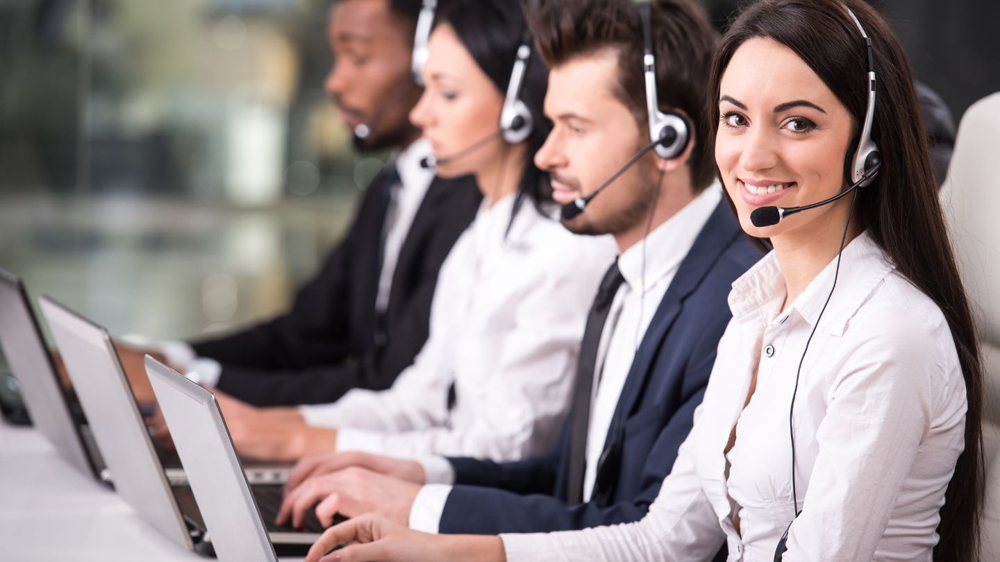 Call Center Team Providing IT Support Services
