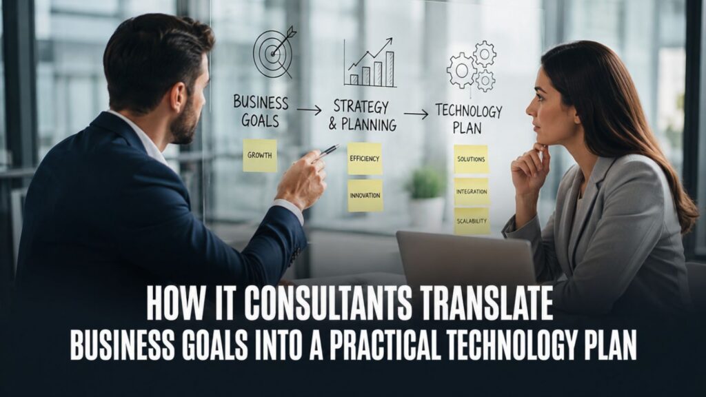 how it consultants translate business goals into a practical technology plan