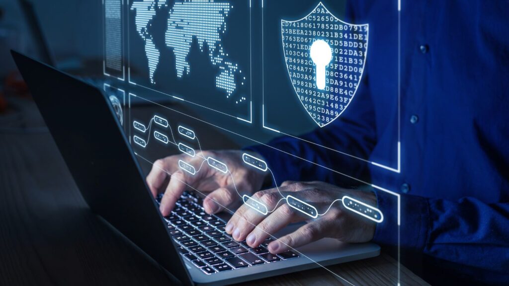 Person Working On A Laptop