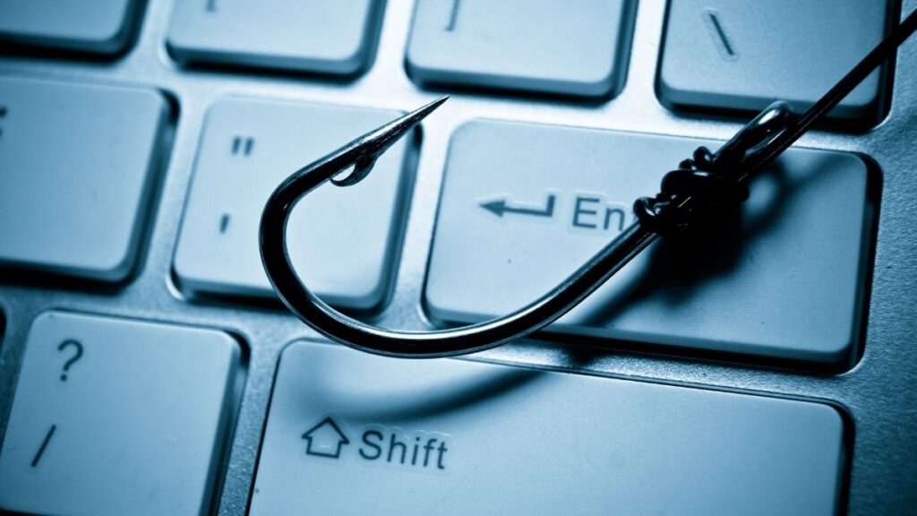 Phishing Hook On A Keyboard